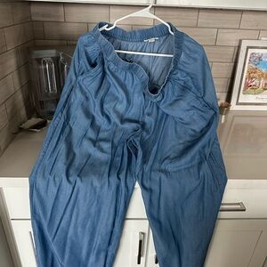 Caslon Light Blue Casual Pants-wide leg, loose, light